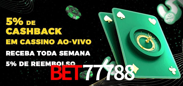 Promoções do cassino ao Vivo Bet77788